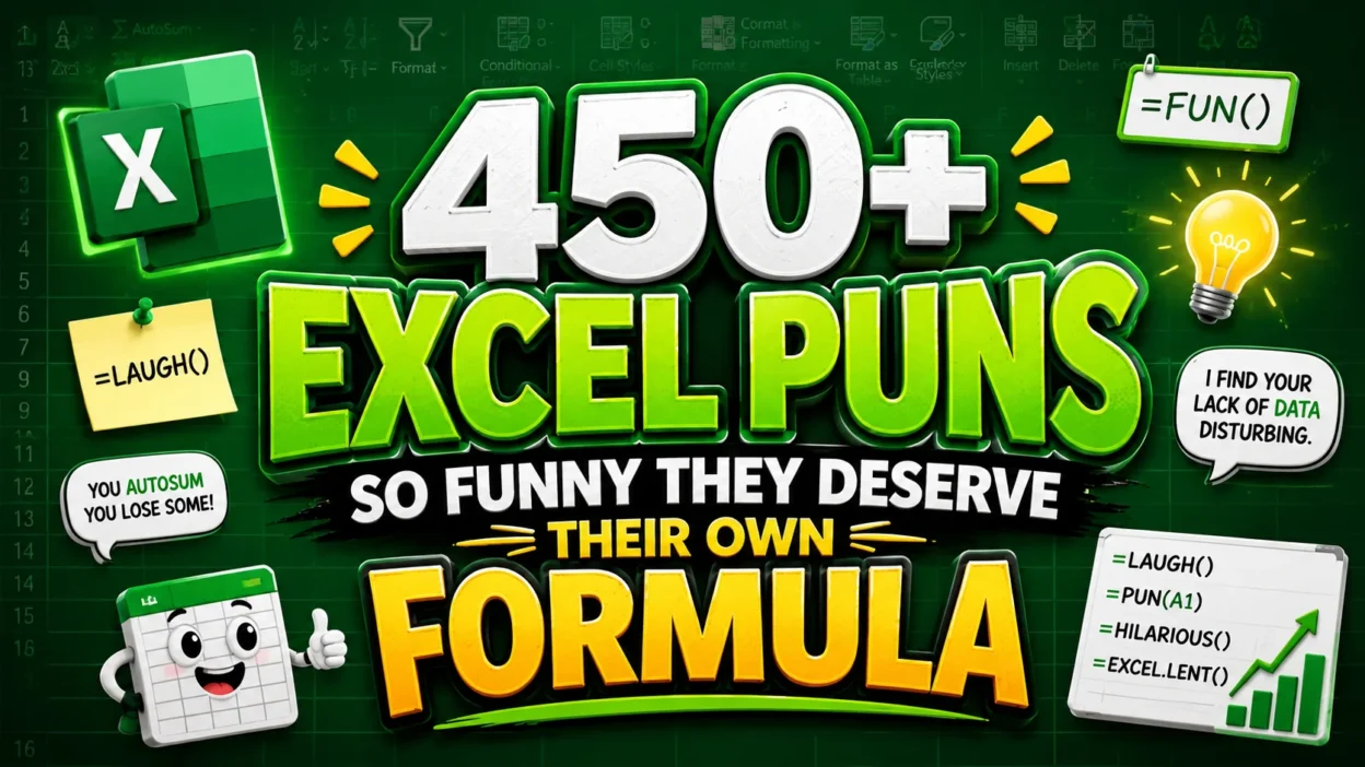 450+ Excel Puns So Funny They Deserve Their Own Formula