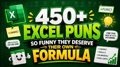 450+ Excel Puns So Funny They Deserve Their Own Formula
