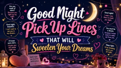 Good Night Pick Up Lines That Will Sweeten Your Dreams