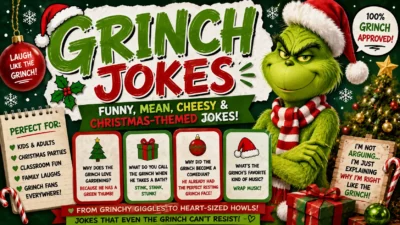 Grinch Jokes Funny, Mean, Cheesy & Christmas-Themed Jokes