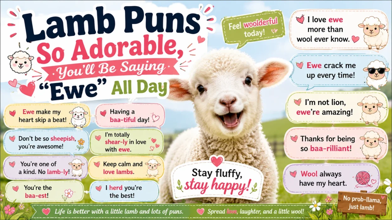 Lamb Puns So Adorable, You’ll Be Saying “Ewe” All Day 🐑😂