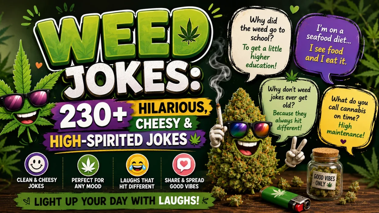 Weed Jokes 230+ Hilarious, Cheesy & High-spirited Jokes 🌿