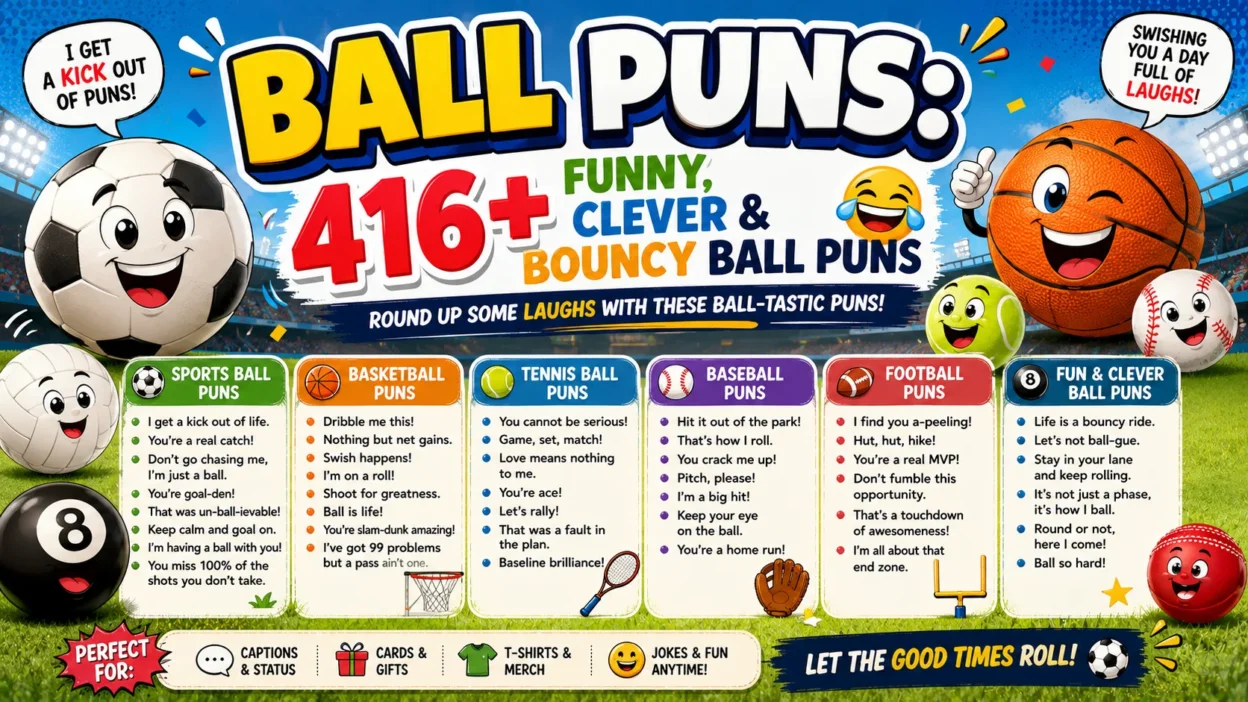 Ball Puns: 416+ Funny, Clever & Bouncy Ball Puns ⚽😂