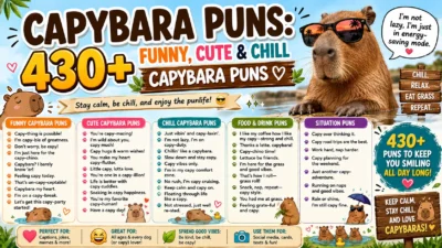 Capybara Puns 430+ Funny, Cute & Chill Capybara Puns 🐹😂