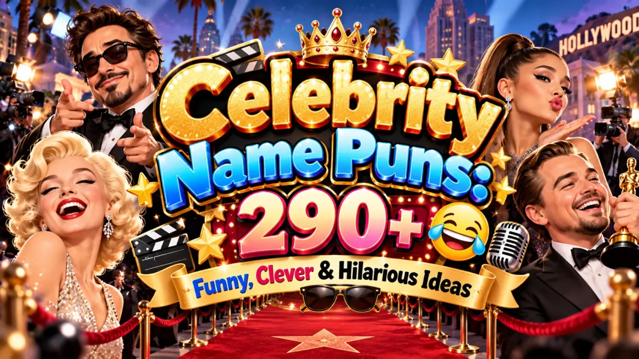 Celebrity Name Puns 290+ Funny, Clever & Hilarious Ideas 🌟😂