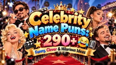Celebrity Name Puns 290+ Funny, Clever & Hilarious Ideas 🌟😂