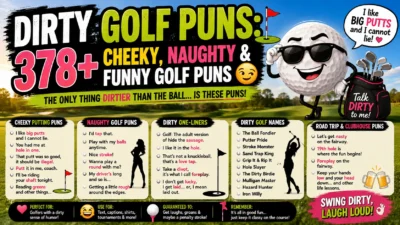 Dirty Golf Puns 378+ Cheeky, Naughty & Funny Golf Puns ⛳😏