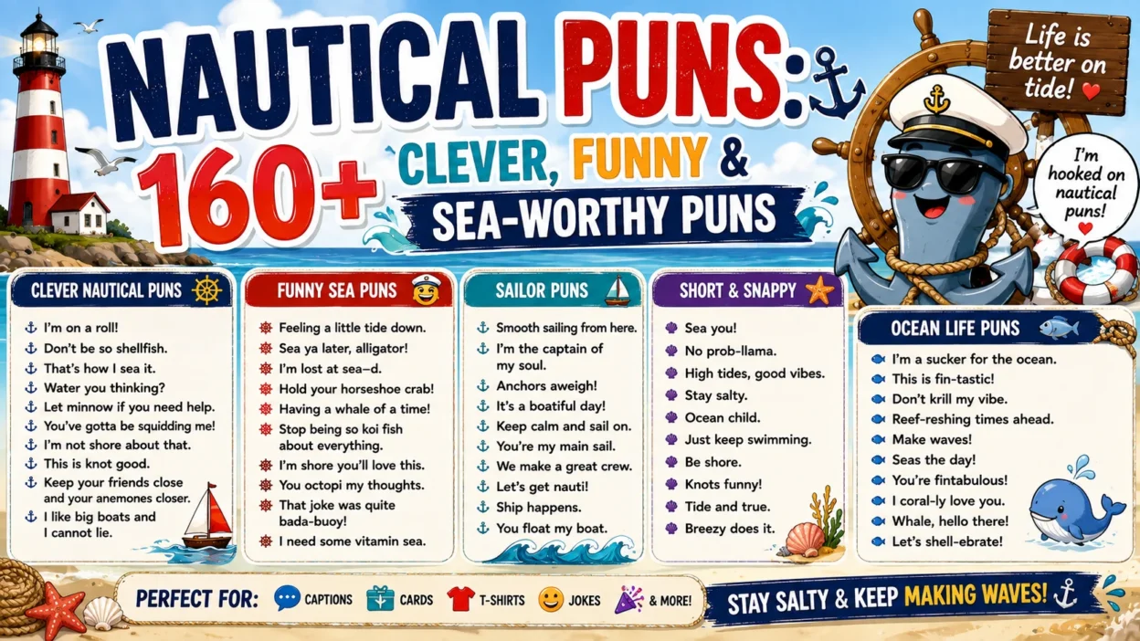 Nautical Puns 160+ Clever, Funny & Sea-worthy Puns ⚓🌊