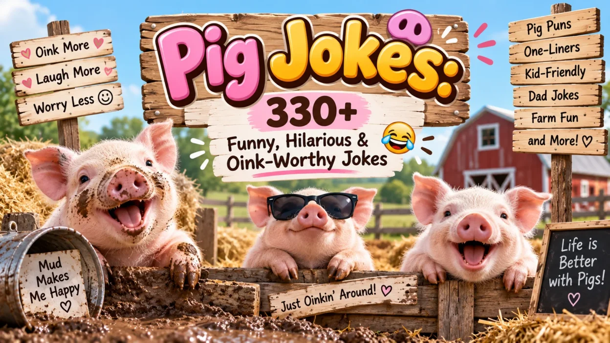 Pig Jokes 330+ Funny, Hilarious & Oink-Worthy Jokes 🐷😂