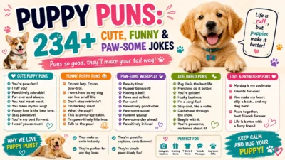 Puppy Puns 234+ Cute, Funny & Paw-some Jokes 🐶🐾