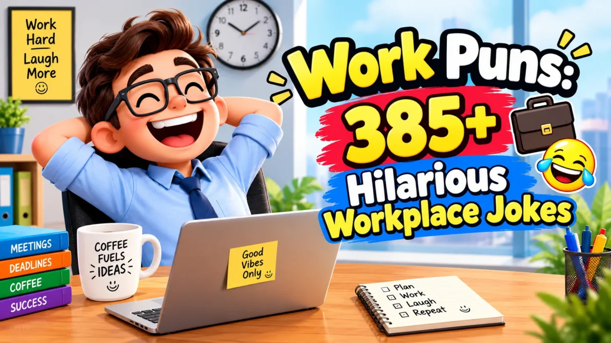 Work Puns 385+ Hilarious Workplace Jokes 💼😂