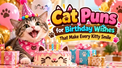 Cat Puns for Birthday Wishes That Make Every Kitty Smile 🐱🎂