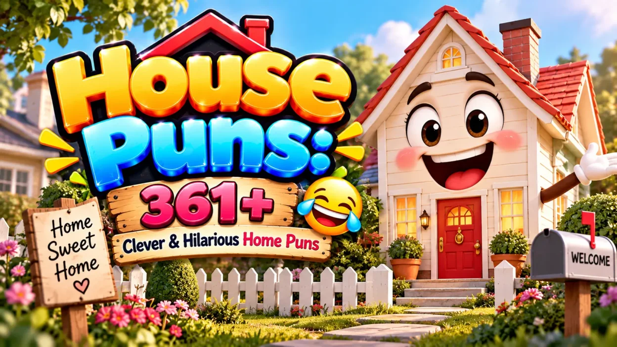 House Puns 361+ Clever & Hilarious Home Puns 🏡😂