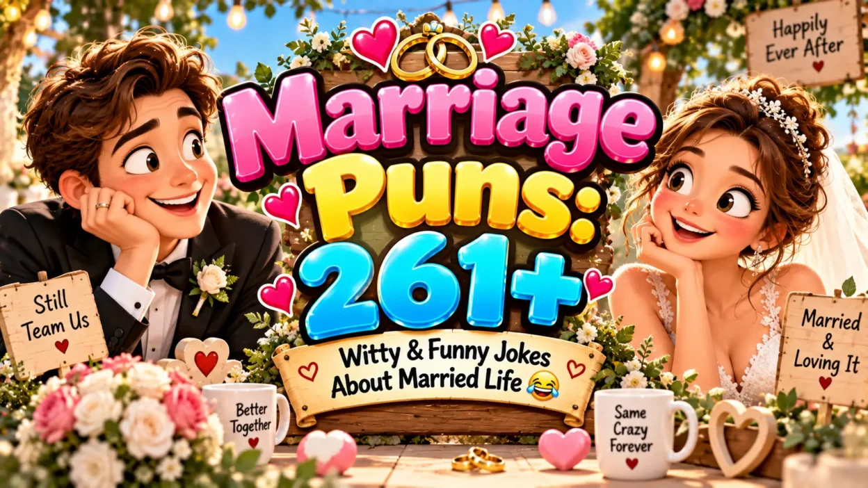 Marriage Puns 261+ Witty & Funny Jokes About Married Life 😂